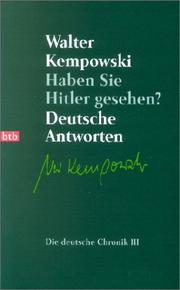 Cover of: Haben Sie Hitler gesehen? Deutsche Antworten.
