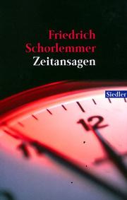 Cover of: Zeitansagen.