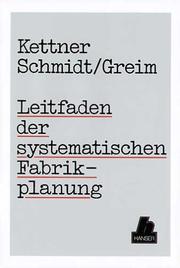 Cover of: Leitfaden der systematischen Fabrikplanung.