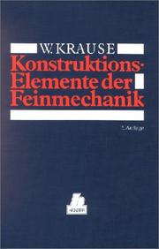 Cover of: Konstruktionselemente der Feinmechanik.