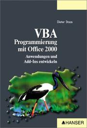 Cover of: VBA- Programmierung mit Office 2000. Anwendungen und Add- Ins entwickeln.