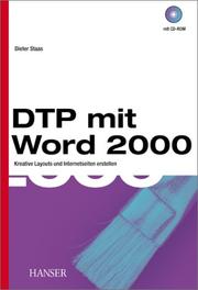 Cover of: DTP mit Word 2000. Kreative Layouts und Internetseiten erstellen.