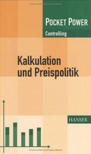 Cover of: Kalkulation und Preispolitik.