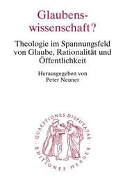 Cover of: Glaubenswissenschaft?