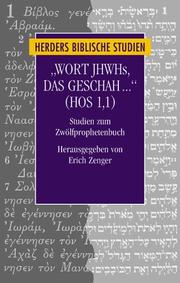 Cover of: 'Wort Jhwhs, das geschah ...' (HOS 1,1)