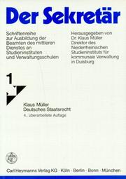 Cover of: Der Sekretär, H.1, Deutsches Staatsrecht