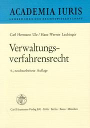 Cover of: Verwaltungsverfahrensrecht. Ein Lehrbuch für Studium und Praxis.
