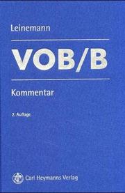 Cover of: VOB/ B Kommentar.