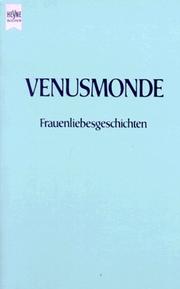 Cover of: Venusmonde. Frauenliebesgeschichten. by Irene Zahava