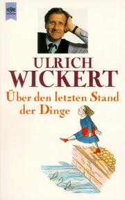 Cover of: Über den letzten Stand der Dinge.