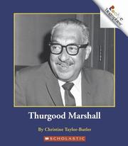 Cover of: Thurgood Marshall by Christine Taylor-Butler