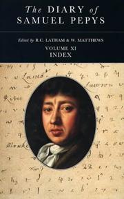 Cover of: The Diary of Samuel Pepys: Index