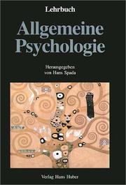 Cover of: Lehrbuch Allgemeine Psychologie.