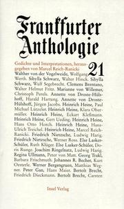 Cover of: Frankfurter Anthologie, Bd.21
