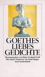 Cover of: Goethes Liebesgedichte