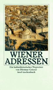 Wiener Adressen by Dietmar Grieser