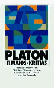Cover of: Sämtliche Werke 08. Philebos. Timaios. Kritias.