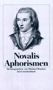 Cover of: Aphorismen. by Novalis, Michael Brucker