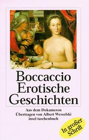 Cover of: Erotische Geschichten. Großdruck. Ausgewählt aus dem Dekameron.