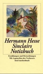 Cover of: Sinclairs Notizbuch by Hermann Hesse