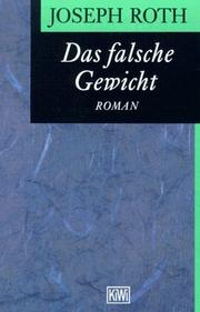Cover of: Das Falsche Gewicht by Joseph Roth