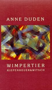 Cover of: Wimpertier. by Anne Duden
