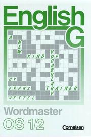 Cover of: English G, Ausgabe OS, Zu Band 1/2 Wordmaster by Hellmut Schwarz, Carl Taylor, Franz Vettel