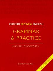 Cover of: Oxford Business English. Grammar and Practice. by Michael Duckworth