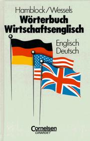 Cover of: Wörterbuch Wirtschaftsenglisch. Englisch - Deutsch.