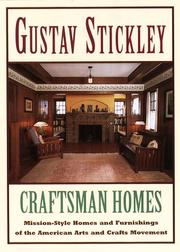 Cover of: Gustav Stickley--craftsman homes.