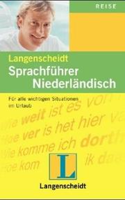 Langenscheidts Sprachführer, Niederländisch by Maria Jacoba Hartsen, Horst J. Becker