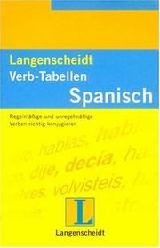 Cover of: Langenscheidts Verb-Tabellen, Spanisch