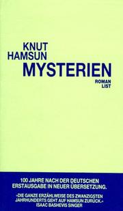 Cover of: Mysterien. by Knut Hamsun, Siegfried Weibel