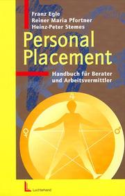 Cover of: Personal - Placement. Handbuch für Berater und Arbeitsvermittler.