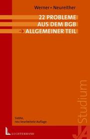 Cover of: 20 Probleme aus dem BGB. Allgemeiner Teil.