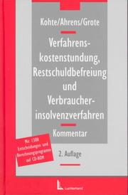 Cover of: Verfahrenskostenstundung, Restschuldbefreiung und Verbraucherinsolvenzverfahren.