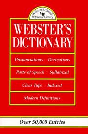 Cover of: Webster's Dictionary by RH Value Publishing