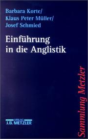 Cover of: Einführung in die Anglistik. by Barbara Korte, Klaus Peter Müller, Josef Schmied