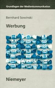 Cover of: Werbung. by Bernhard Sowinski