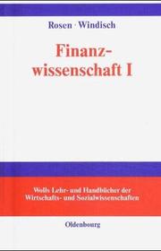 Cover of: Finanzwissenschaft, Bd.1