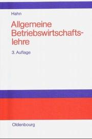 Cover of: Allgemeine Betriebswirtschaftslehre.