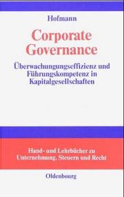 Cover of: Corporate Government.