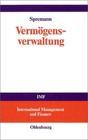 Cover of: Vermögensverwaltung. by Klaus Spremann