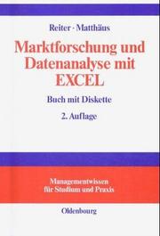Cover of: Marktforschung und Datenanalyse mit EXCEL. Moderne Software zur professionellen Datenanalyse.