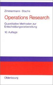 Cover of: Operations Research. Quantitative Methoden zur Entscheidungsvorbereitung.