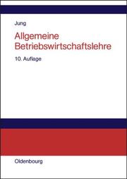 Cover of: Allgemeine Betriebswirtschaftslehre.