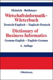 Cover of: Wirtschaftsinformatik- Wörterbuch Deutsch- Englisch / Englisch- Deutsch.