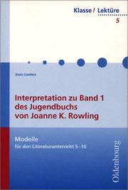 Cover of: Harry Potter 1 und der Stein der Weisen. Mit Materialien Modelle für den Literaturunterricht 5-10.