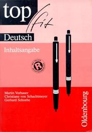 Cover of: topfit Deutsch. Inhaltsangabe. 7./8. Schuljahr.