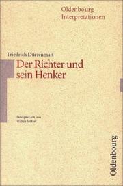 Cover of: Oldenbourg Interpretationen, Bd.8, Der Richter und sein Henker by Friedrich Dürrenmatt, Walter Seifert